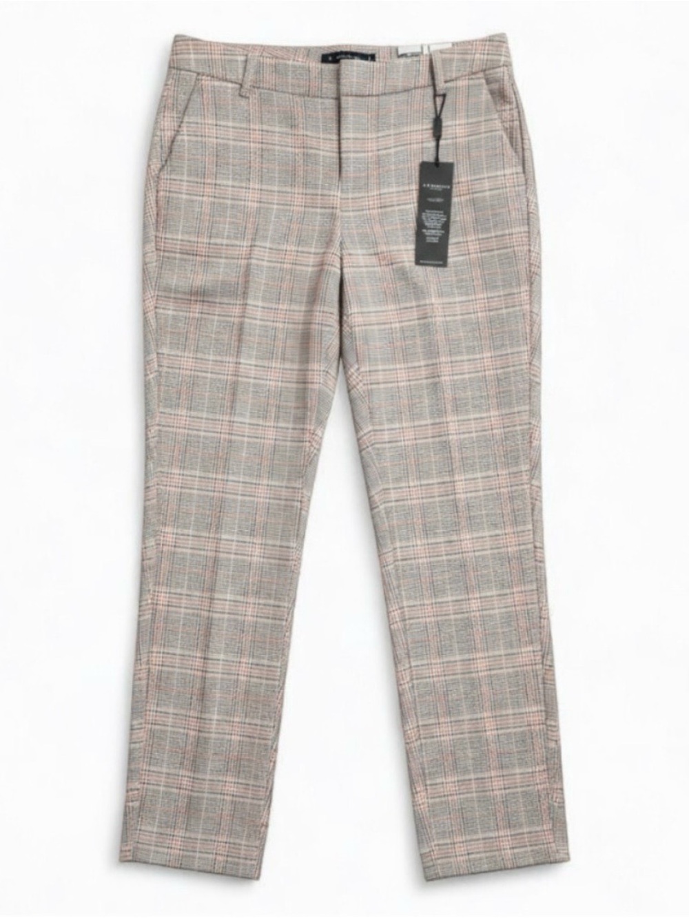 Liverpool Kelsey Trouser Orange Plaid Pants Womens 6 Small